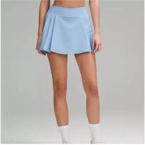 Lululemon Side Pleat High Rise Tennis Skirt Women's SZ 10 Blue LW8AFCS Athletic